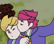 1boy 1girl artist:unknown boney kissing kumatora lucas mother_(series) mother_3 // 852x690 // 205KB
