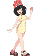 chinese_new_year_collab_2018 collab colored pokemon pokemon_sm qipao selene // 2508x3541 // 1.3MB