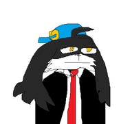 1boy agent_47 artist:laweaacosadora colored cosplay hat hitman klonoa klonoa_(series) mspaint pac-man suit tie yellow_eyes // 456x429 // 11KB