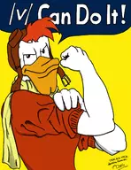 1boy cap darkwing_duck launchpad muscles red_hair scarf simple_background text // 1000x1294 // 591KB