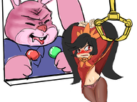 ashley baito blush colored crane crossover happy_merchant midriff nintendo_badge_arcade panties rabbit undressing warioware // 1019x760 // 433KB