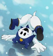 1girl anus artist:halfdime blush genderbend ice jack_frost pussy shin_megami_tensei upside_down // 3800x4000 // 1.8MB