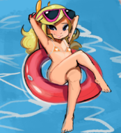1girl artist:justdavefnd bikini colored inner_tube princess_zelda sunglasses the_legend_of_zelda toon_zelda wind_waker // 950x1050 // 1002KB