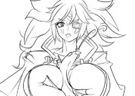 1girl baiken eye_patch fish guilty_gear // 1122x802 // 294KB