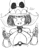 1girl artist:pogeaux blazblue hat i-no mole thumbs_up // 1471x1707 // 735KB