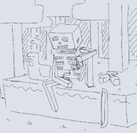 artist:grey chicken minecraft skeleton // 679x661 // 18KB