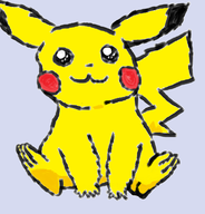 artist:unknown big_eyes colored looking_away pikachu pokemon puppy_eyes // 736x766 // 249KB