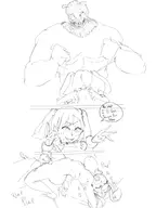 1boy 1girl 3koma artist:unknown ass breasts comic huge_breasts instant_loss instant_loss_2koma monochrome sex sketch tagme text // 1536x2048 // 375KB
