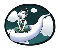 1girl colored dragon_ball ghost goku nimbus parody touhou youmu_konpaku // 572x500 // 131KB