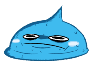 artist:mapache black_eyes colored dragon_quest slime sweat // 1100x800 // 22KB