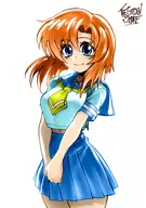 1girl artist:thegoldensmurf higurashi_no_naku_koro_ni midriff rena_ryugu schoolgirl // 1184x1690 // 415KB