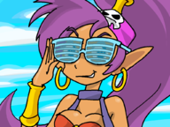 artist:bishopbb colored shantae shantae_(series) sunglasses tagme wayforward // 1024x768 // 96KB