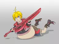 1boy ahoge artist:bishopbb blonde_hair blue_eyes colored fat short_hair shulk smile xenoblade xenoblade_chronicles // 1200x902 // 128KB