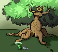 artist:idlejello colored crossover dryad_shantae link monster_girl navi shantae shantae_(series) text the_legend_of_zelda wayforward // 1500x1347 // 229KB