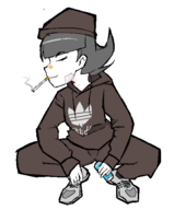 1girl artist:esao303 bandage drink hat olivia_mann slav_squatting smoking team_fortress_2 // 469x568 // 21KB