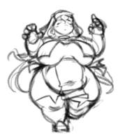 1girl artist:kujalla eat_the_dungeon fat priestess // 1000x1000 // 499KB