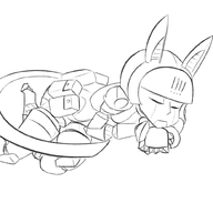 1girl artist:unknown robo-fortune robot skullgirls sleeping // 1000x1000 // 240KB