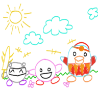 3boys artist:unknown king_dedede kirby kirby_(series) meta_knight // 756x719 // 260KB