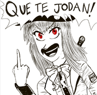 axel_castle dante devil_may_cry donte fuck_you jacket middle_finger mustache spanish tenshi_hinainai touhou // 751x736 // 377KB
