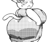 1girl anthro artist:dinnershrimp ass breasts cat catgirl dress furry garyc.me gigantic_ass gigantic_breasts huge_ass huge_breasts looking_at_viewer looking_back moot sweat sweating tail thick_thighs // 798x598 // 22KB