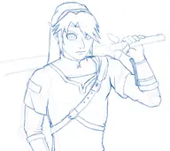 1boy artist:unknown link sword the_legend_of_zelda twilight_princess // 2443x2177 // 625KB