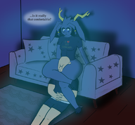 1boy 1girl artist:unknown bottomless colored couch furry human leglock Pseudoregalia sybil // 1094x1013 // 622KB