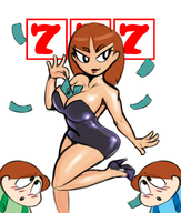 artist:combos_n_doodles blush bobby boss bubby cleavage colored huge_breasts money parasol_stars // 1100x1299 // 686KB