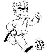 1boy artist:chart kunio-kun soccer soccer_ball // 666x743 // 163KB