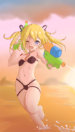 1girl artist:zeniselv bikini colored girls'_frontline skorpion water_gun // 785x1386 // 713KB