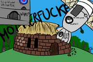 2girls 5boys artist:unknown crashing dialogue escape house landing nasa nkaanmykiunsuns running silly silly_face spaceship sulie teraurge text // 1500x1000 // 488KB