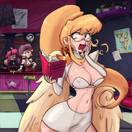 3girls artist:unknown book bra breasts erotic_literature freaked_fleapit huge_breasts novel reading sister_june // 2000x2000 // 2.9MB