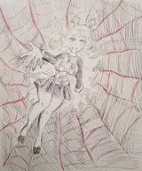 1girl artist:pikapika212 deltarune furry noelle_holiday spider_web web // 827x994 // 193KB