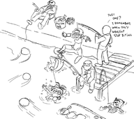 aigis android anon artist:tim blazblue camilla crossover dead drawthread fire_emblem fire_emblem_fates fishing mai_natsume may meta parody persona persona_(series) persona_3 pokemon pokemon_oras shin_megami_tensei skeleton text water // 800x712 // 199KB