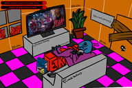 xeno 2girls artist:unknown cereal eating error exampla game_engine lazy_town legs_crossed meme message missing missing_texture nkaanmykiunsuns parody plant shotgun teraurge text we_are_number_one // 1500x1000 // 662KB