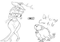 ara_ara basilisk breasts cow_tits crossover curse_frog dark_souls dialogue dragon's_crown grope huge_breasts sorceress wide_hips // 4094x2880 // 642KB