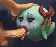 1boy 1girl blowjob boo bow crying fellatio greissle lady_bow lipstick makeup paper_mario penis pussy super_mario testicles // 1100x924 // 117KB