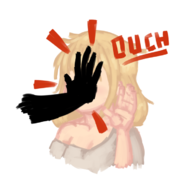 1girl anzu_futaba artist:pureo2 blonde_hair colored idolm@ster long_hair loose_shirt pain text // 705x663 // 212KB