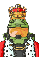 artist:gondile colored crown halo king master_chief // 1250x1798 // 370KB