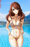 1girl artist:tri_electron bikini persona persona_4 rise_kujikawa // 2100x3300 // 2.8MB