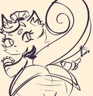 1boy anthro artist:strugglingquota ass ass_focus femboy furry gunfire_reborn huge_ass looking_back momo monochrome sketch tail // 1937x2000 // 748KB