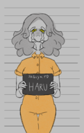 1girl artist:boneyt crying haru_okumura persona persona_5 prison_uniform // 1061x1688 // 1.2MB