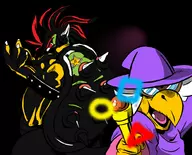 artist:thatbaguette bowser colored dio_brando enya_gail jojo jojo's_bizarre_adventure kamek mario parody pose shadow_dio super_mario // 1000x809 // 261KB