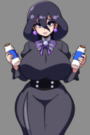 1girl artist:iggy_bomb hex_maniac huge_breasts milk pokemon pokemon_legends_za // 2000x3000 // 1.0MB