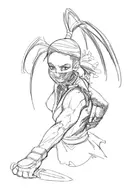 1girl ibuki knife sketch street_fighter tagme weapon // 766x1126 // 257KB