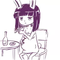 animal_ears bottle cigarette hair kumatanchi pregnant rabi-tan table // 900x900 // 137KB
