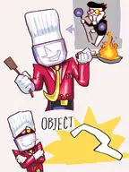 2boys artist:unknown chef_hat cooking deltarune spamton tagme tanna // 1031x1373 // 301KB