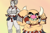 1boy 1girl artist:unknown super_mario wario wii_fit wii_fit_trainer // 995x664 // 684KB