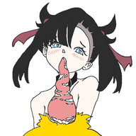 1girl animal_penis artist:unknown fellatio marnie pokemon pokemon_swsh // 600x600 // 1.0MB
