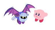 blue_eyes blush kirby kirby_(series) mask meta_knight wings yellow_eyes // 1123x633 // 89KB