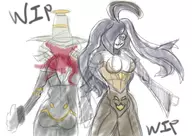 ahoge colored dusknoir gourgeist hex_maniac pokemon pokemon_rse pokemon_xy wip // 2227x1576 // 987KB